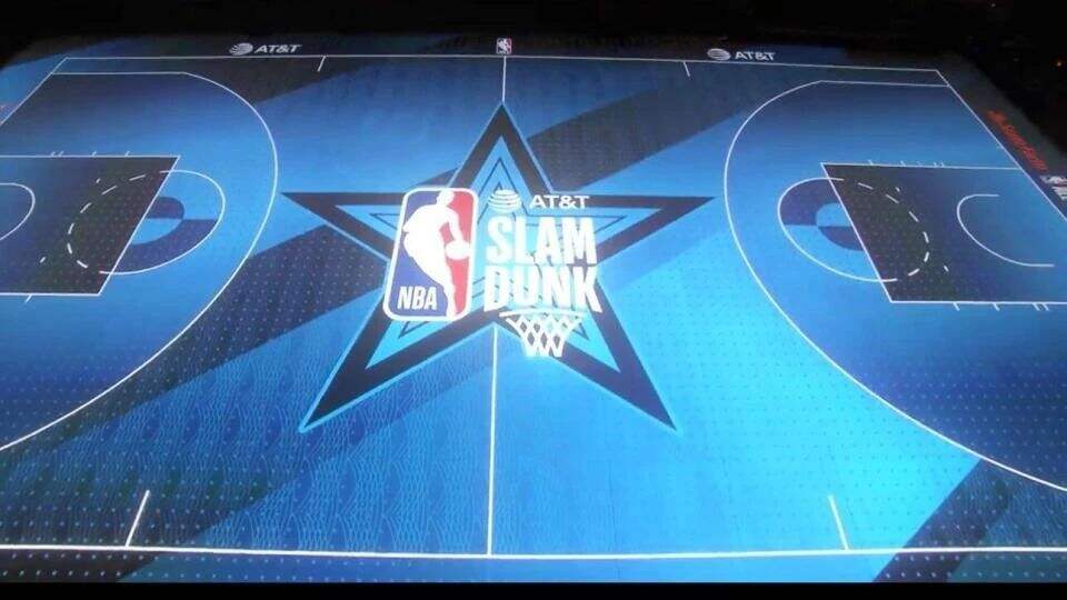 NBA全明星赛首次接纳LED地板屏，尊龙凯时至真显示闪灼篮球盛宴